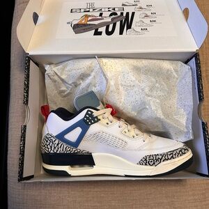 Stylish White and Blue Sneakers